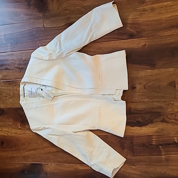 L.K. Bennett Cream June Cropped Blazer Jacket - Picture 4 of 14